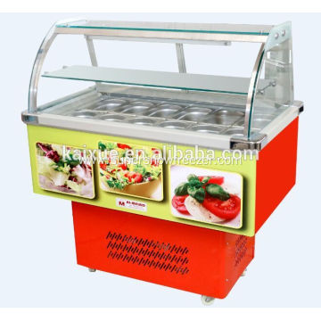 Double Temperature Salad Bar Display Refrigerated Counter